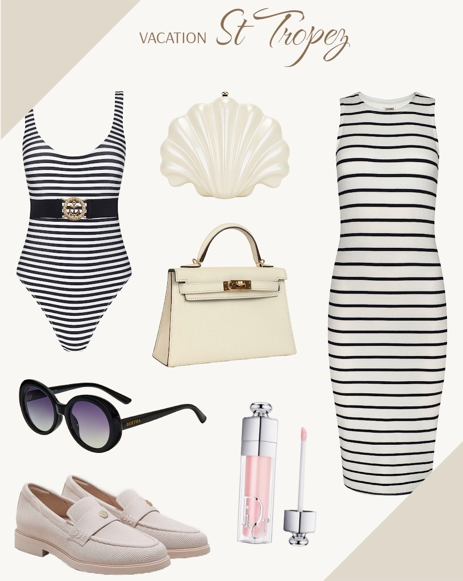 Vacation outfits, favorite stripe dress and stripe swimwear 🤍 


#LTKSeasonal #LTKTravel #LTKSaleAlert