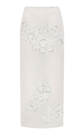 Exclusive Pixie Embellished Silk-Organza Midi Skirt | Moda Operandi (Global)