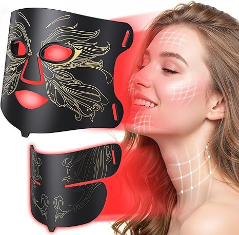 LED Light Therapy mask (E106A) Red Light Therapy for Face and Neck, 7 Colors Red Light Therapy Ma... | Amazon (US)