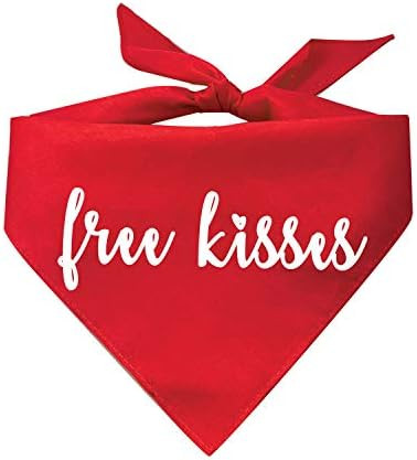 Free Kisses Valentine's Day Dog Bandana (Assorted Colors) | Amazon (US)