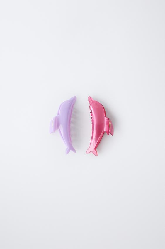 TWO-PACK OF DOLPHIN HAIR CLIPS | Zara US