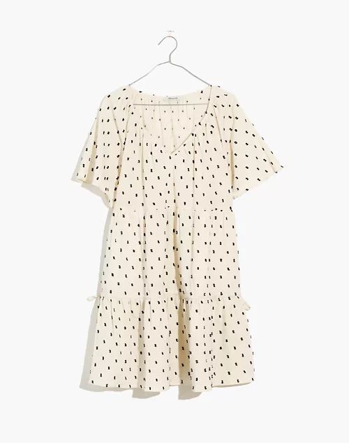 Cotton-Linen Lorelei Mini Dress in Clip Dot | Madewell