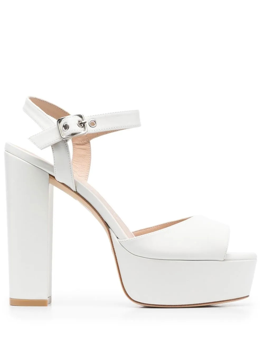Stuart Weitzman 140mm Leather Platform Sandals  - Farfetch | Farfetch Global