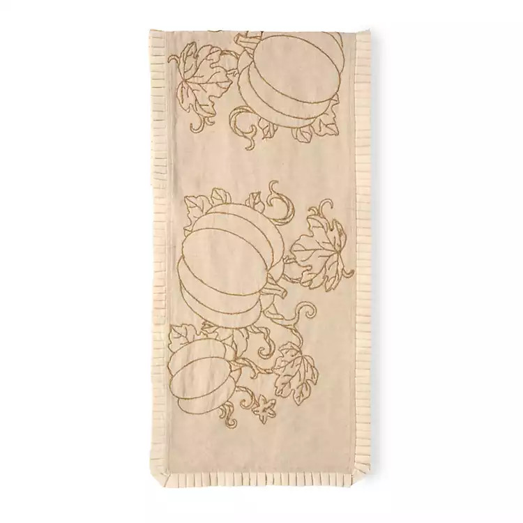 Embroidered Pumpkin Table Runner | Kirklands