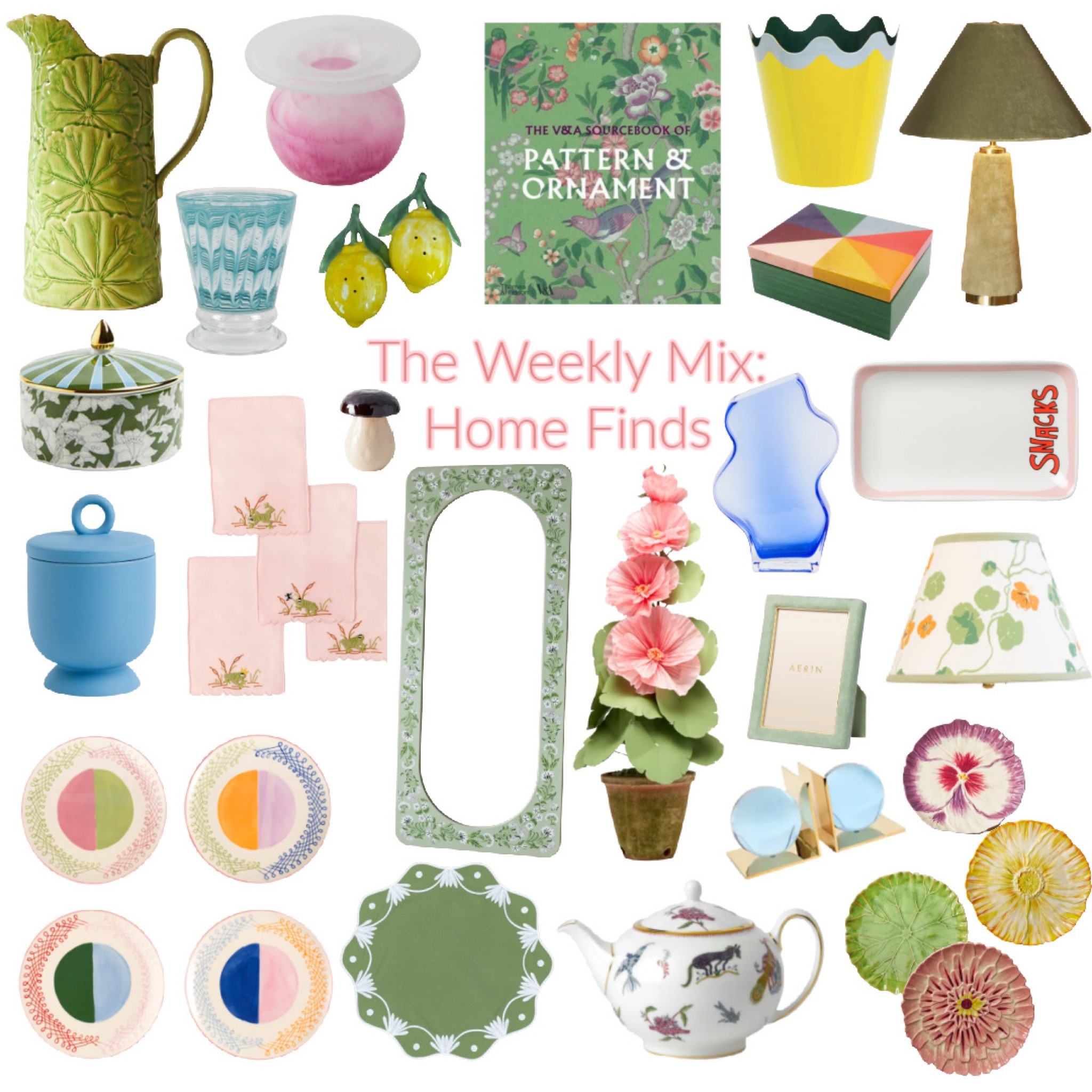 The Weekly Mix: Home Finds. We’ve reached the point where we are done with winter. The grayness, the cold weather, the rain…it’s just not for us 💁🏻‍♀️💁🏼‍♀️. To help us keep our seasonal depression at bay, we are filling our carts with lots of colorful accessories. Hopefully these will help boost your mood too! Happy shopping! 🛍🥂



#themaximalistmix #theweeklymix #theweeklymixhomefinds 



#LTKstyletip #LTKSeasonal #LTKhome
