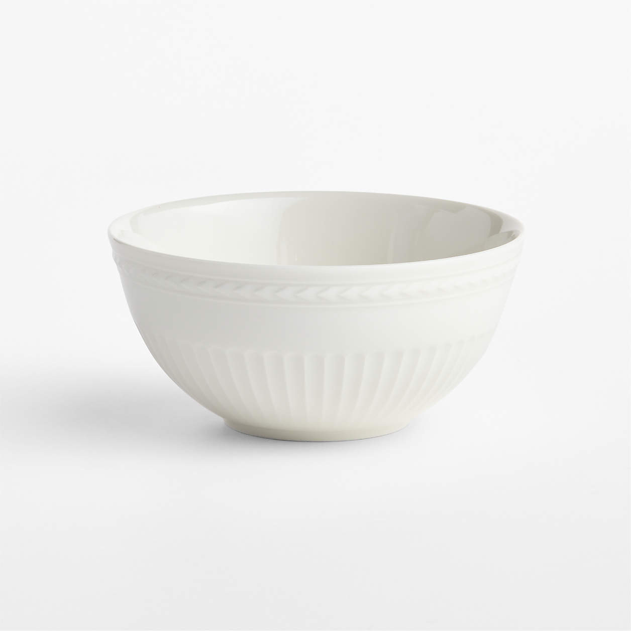 Cotswold Cream Porcelain Cereal Bowl | Crate & Barrel | Crate & Barrel