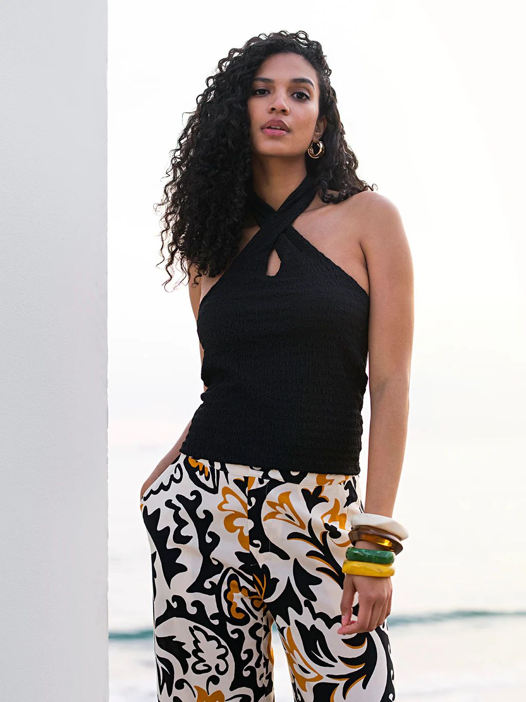 Heat Wave Halter Top Black | Sanctuary Clothing