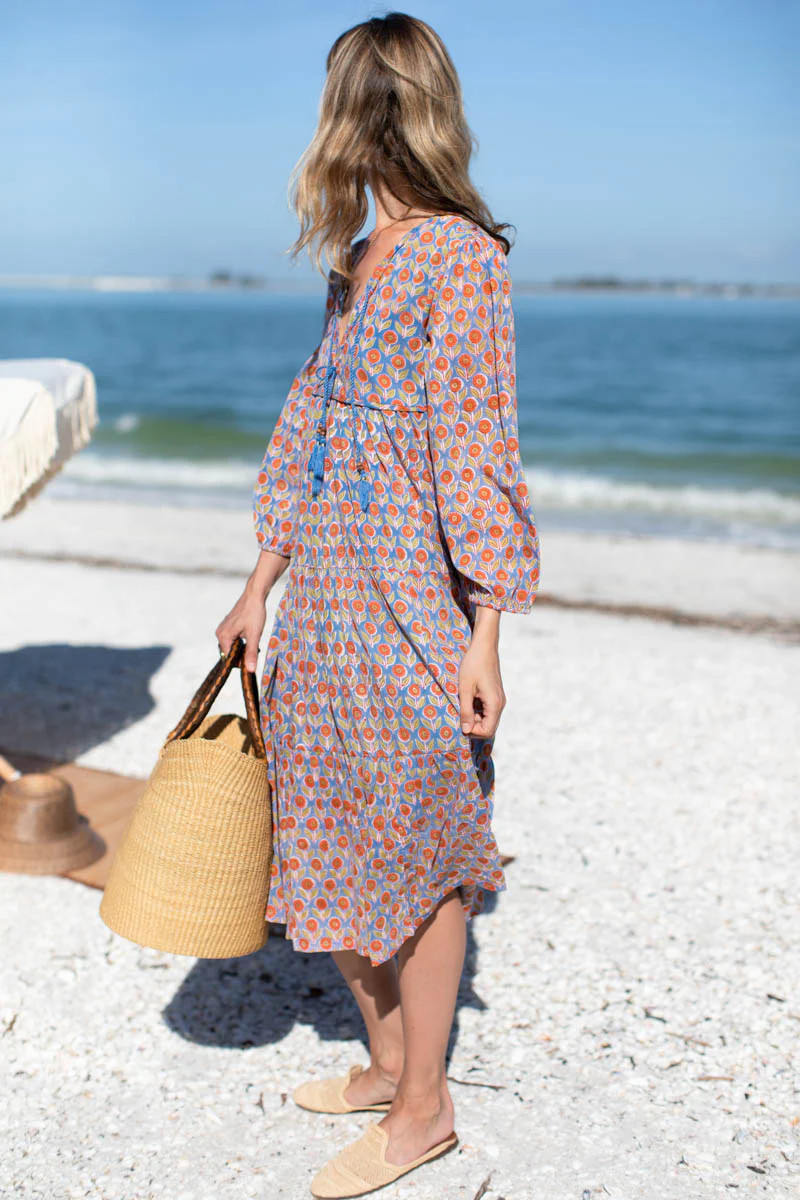 Heirloom Dress - Wednesday Flowers Blues | Emerson Fry