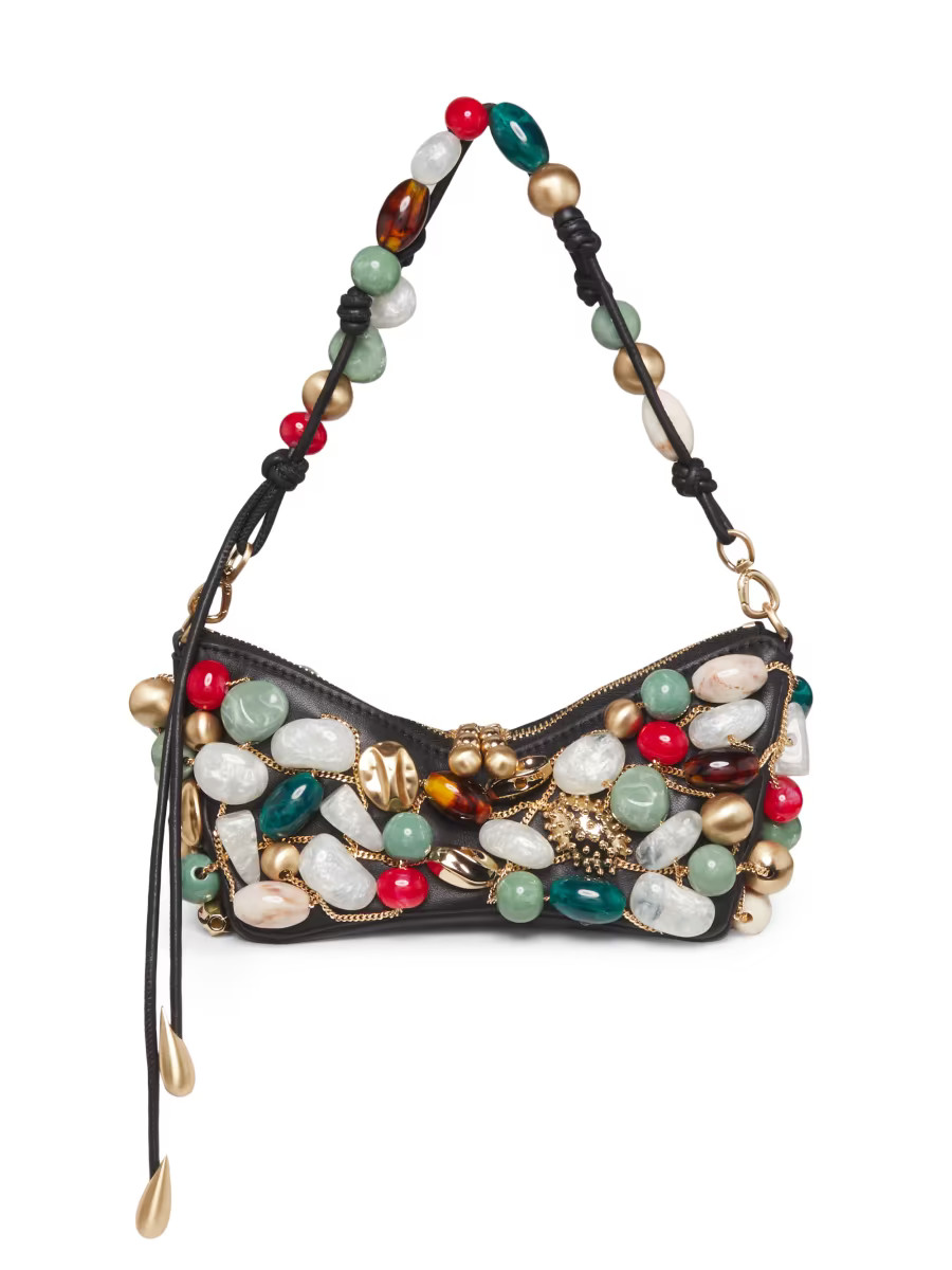 Mercier Multicolored-Stone Leather Shoulder Bag | Saks Fifth Avenue