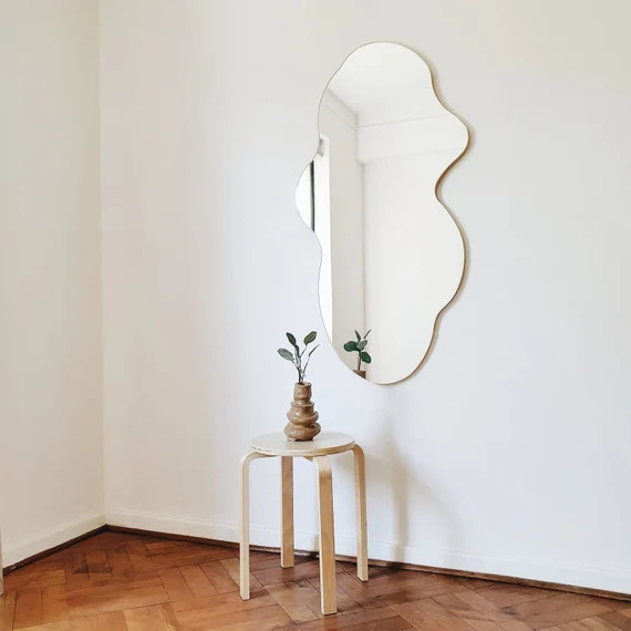 Wavy Wall Decor Mirror Asymmetrical Mirror Irregular Mirror | Etsy | Etsy (US)