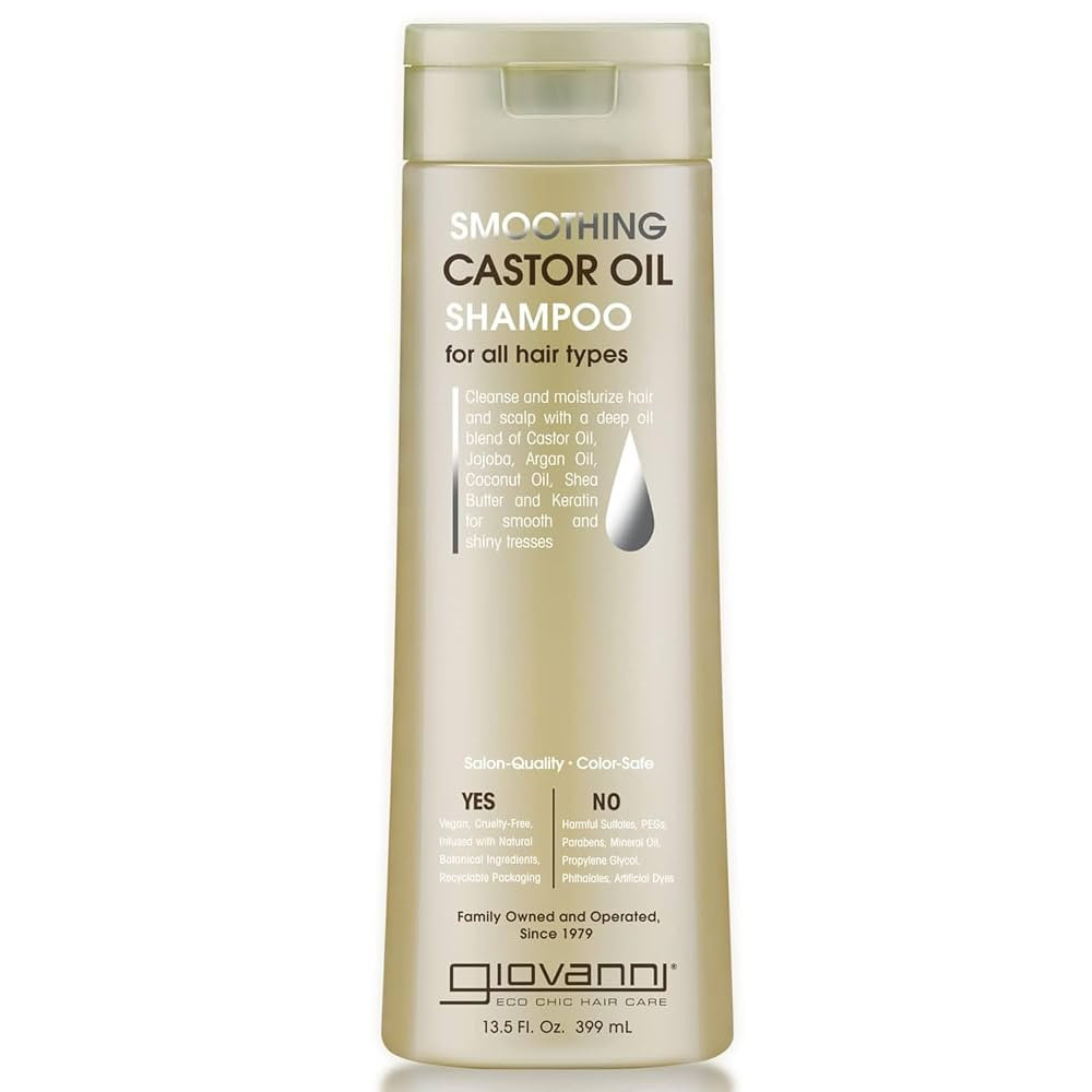 GIOVANNI Smoothing Castor Oil Shampoo â€“ All Hair Types, Moisturize Hair & Scalp, Hydrate &... | Amazon (US)