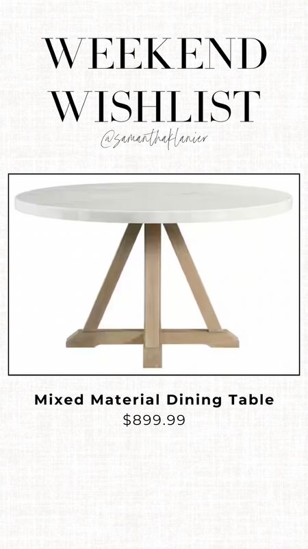 Weekend Wishlist:  Mixed Material Dining Table

#organicmoderndecor #diningtable #marbletable

#LTKhome #LTKstyletip #LTKsalealert