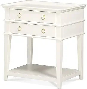 Source One Corvas White 2-Drawer Tray Top Nightstand, | Amazon (US)