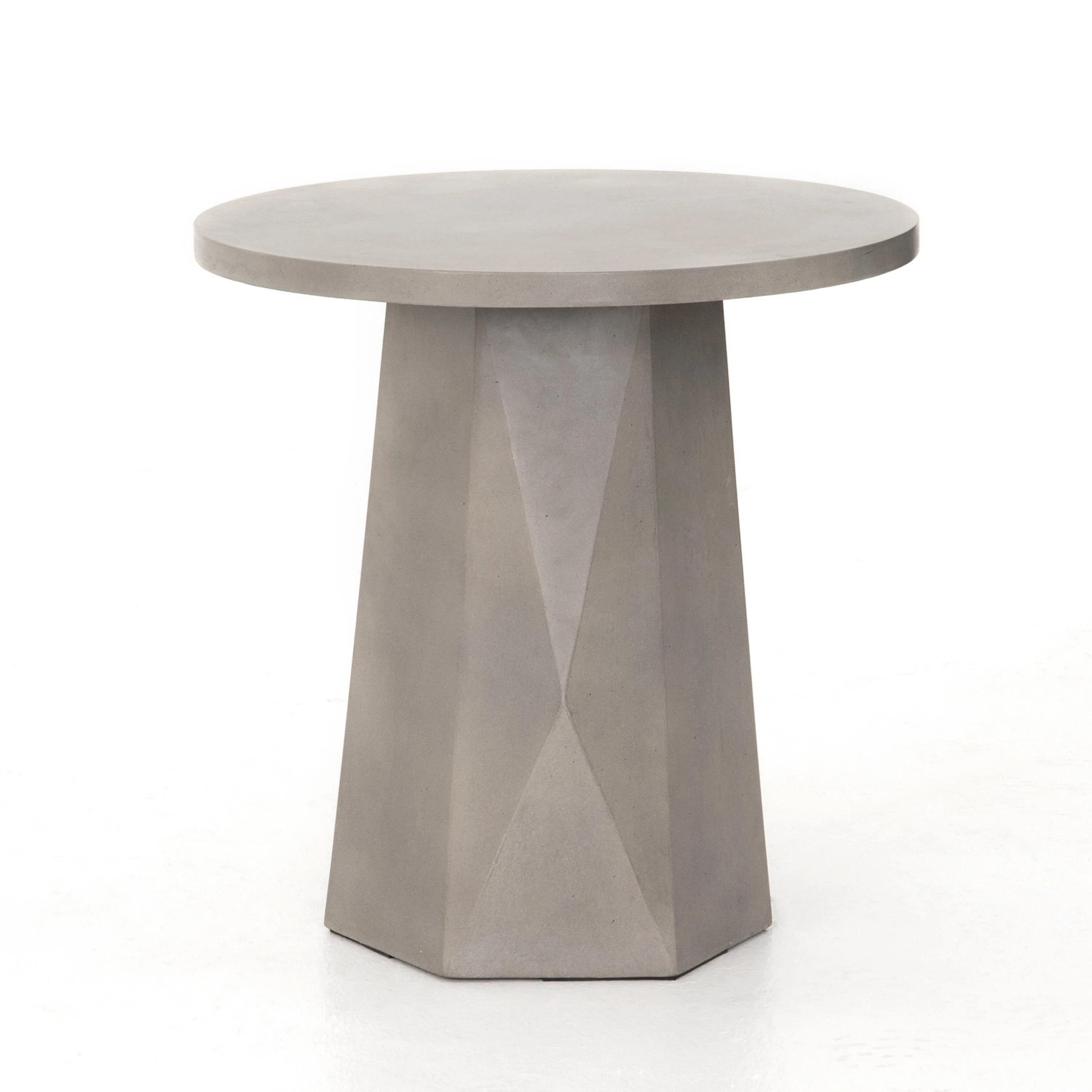 Round Concrete Outdoor Side Table , 22'' in. W 22'' in. D | Wayfair North America