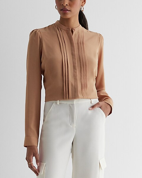 Relaxed Pleated Portofino Shirt | Express