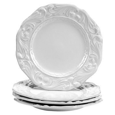 Certified International Firenze Ivory Dessert Plates - 9.5"x9.5" Set of 4 | Target