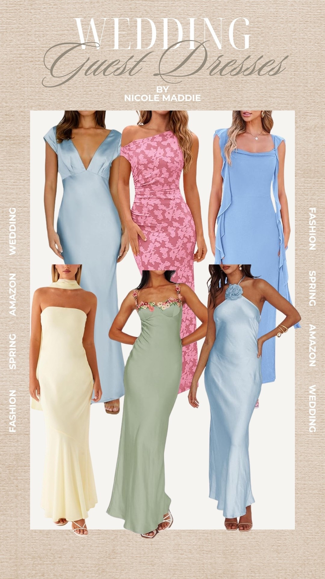Amazon Spring/Summer Wedding Guest Dresses pastel, pink, blue, light green, yelloww

#LTKWedding #LTKootd #LTKMidsize