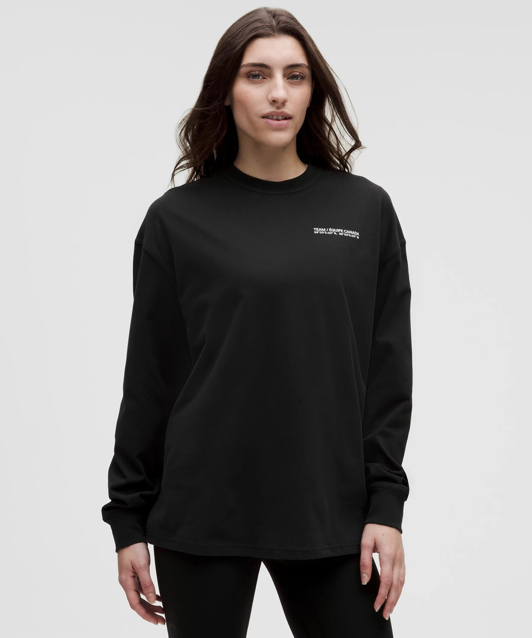 Team Canada Women's Heavyweight Cotton Long Sleeve COC Logo | lululemon (CA)