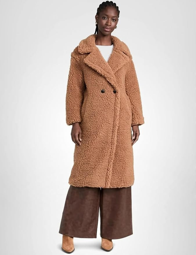 UGG Women's Gertrude Long Teddy Coat | Amazon (US)