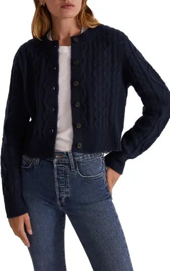 Wool & Cashmere Blend Cable Cardigan | Nordstrom