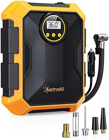 Amazon.com: AstroAI Tire Inflator Air Compressor 12V DC Portable Air Compressor Car Accessories A... | Amazon (US)