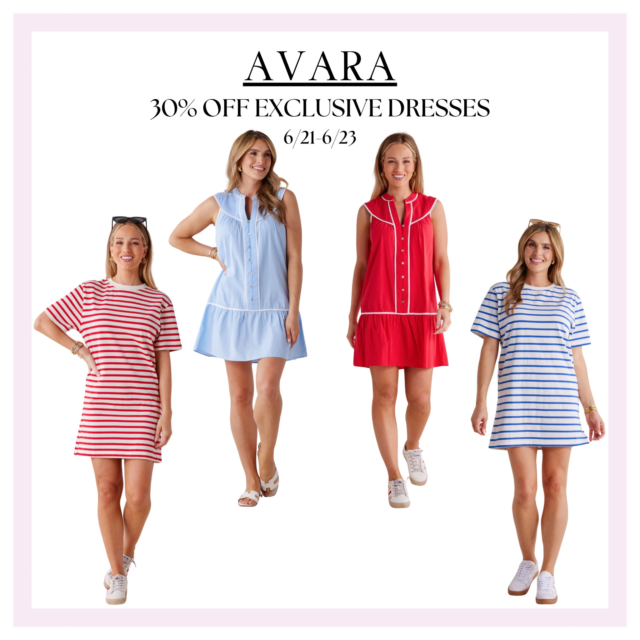 Hey ladies! 🎉 I'm beyond excited to share that one of my favorite online boutiques, Avara, is running an amazing sale on their Exclusive Dresses Collection. From maxi to midi to mini, there’s a fabulous find for everyone. 

Swipe through to see some of my favorite picks—think vibrant colors and chic patterns perfect for any occasion. Whether you're heading to a summer wedding, party, dinner, or you just love dressing up on the weekends, these dresses have got you covered. 

💖 Enjoy 30% OFF from today, 6/21, until Sunday, 6/23! Don't miss out on these stunning pieces. Happy shopping, lovelies! 

#AvaraExclusive #DressObsessed #SummerSale #FashionOver50 #StyleInspiration #WardrobeEssentials #DiscountDelight#getyourcolonoscopy #grateful #colonoscopyawareness #outfitinspo #styletips #style #fashionlifestyle #fashionover50 #fashiondeals 

#LTKSaleAlert #LTKStyleTip #LTKSummerSales