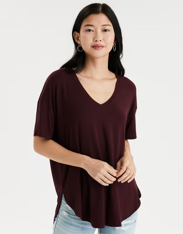 AE Soft & Sexy V-Neck T-Shirt | American Eagle Outfitters (US & CA)