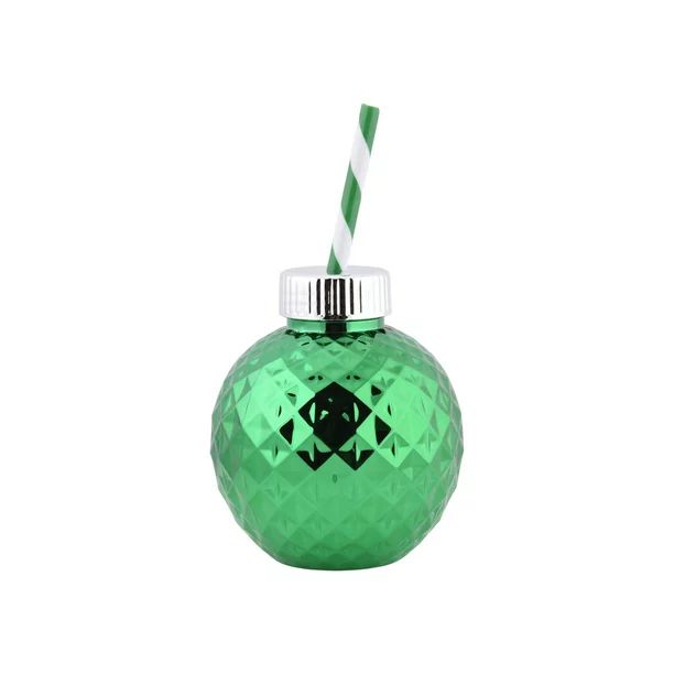 Holiday Time 20-Ounce Plastic Ornament Sipper- Green - Walmart.com | Walmart (US)