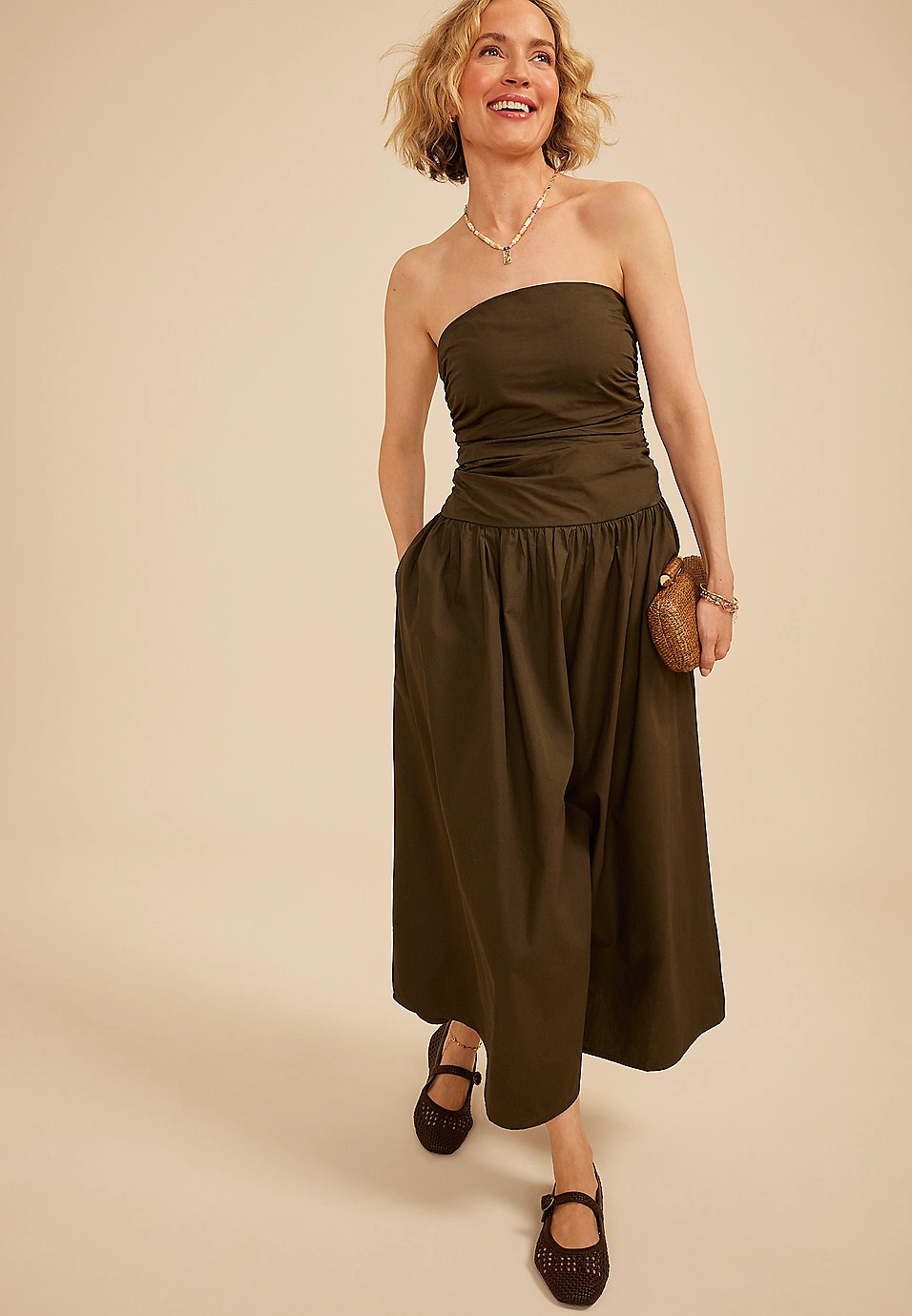 Band Of The Free Strapless Maxi Dress | Maurices