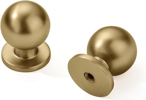 khtumeware 20 Pack Champagne Bronze Cabinet Knobs 1 Inch Single Hole Cabinet Handles Dresser Knob... | Amazon (US)