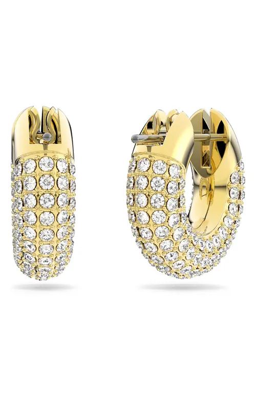 SWAROVSKI Dextera Pavé Hoop Earrings in Crystal Gold at Nordstrom | Nordstrom