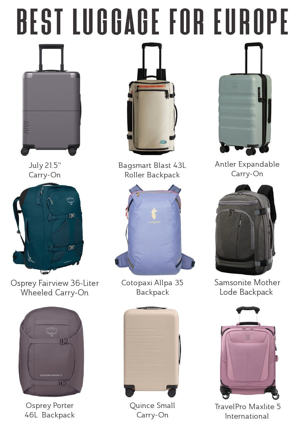 From cobblestone streets and endless stairs to cramped trains and tiny hotel rooms, choosing the right luggage for Europe matters more than you think. From suitcases to backpacks, here are some of the most recommended carry-ons for Europe.

Travel Luggage | EuropeTravelGear #InternationalCarryOn | European Travel | Carry-On Suitcase | Travel Suitcase | Travel Backpack 

#LTKTravel