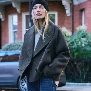 Zara Gray Jacket, Size Medium | Poshmark