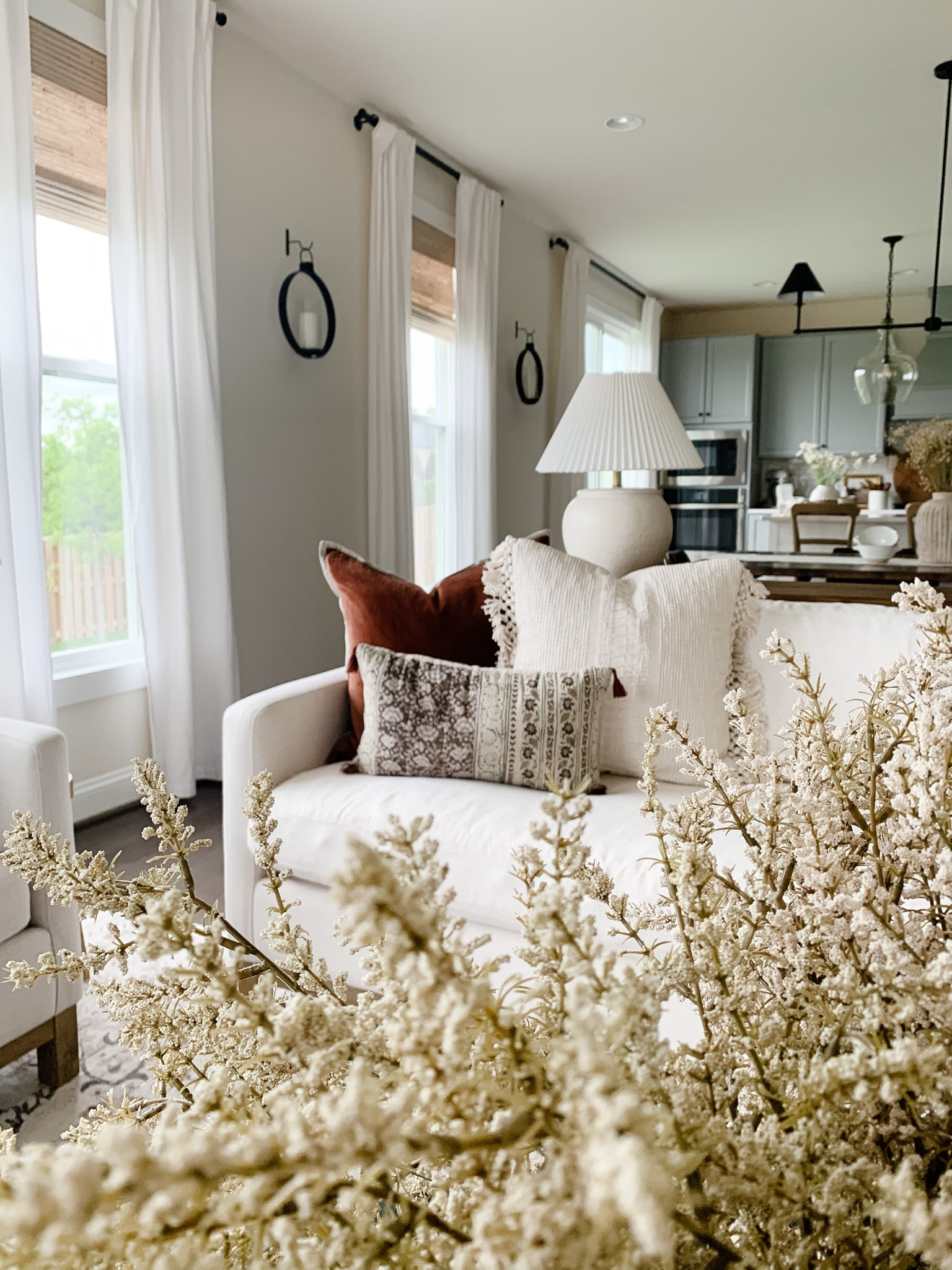 Throw pillows arrangement ideas! Linked similar if not available 🫶🏻 Sofa is from Downeast Home. 

#LTKunder50 #LTKSeasonal #LTKhome