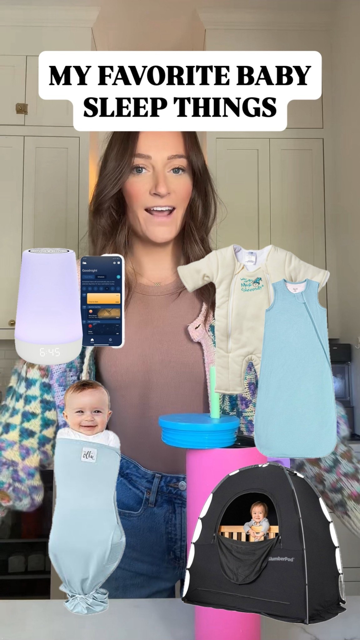 OLLIE SWADDLE- the only swaddle you need. I swear by this brand 

SLUMBERPOD for sleep training while room sharing

Merlin for swaddle transition

Sleep sacks (1.0 TOG for warmer months, 2.5 TOG for winter)

Hatch sound machine - the number one thing you need 