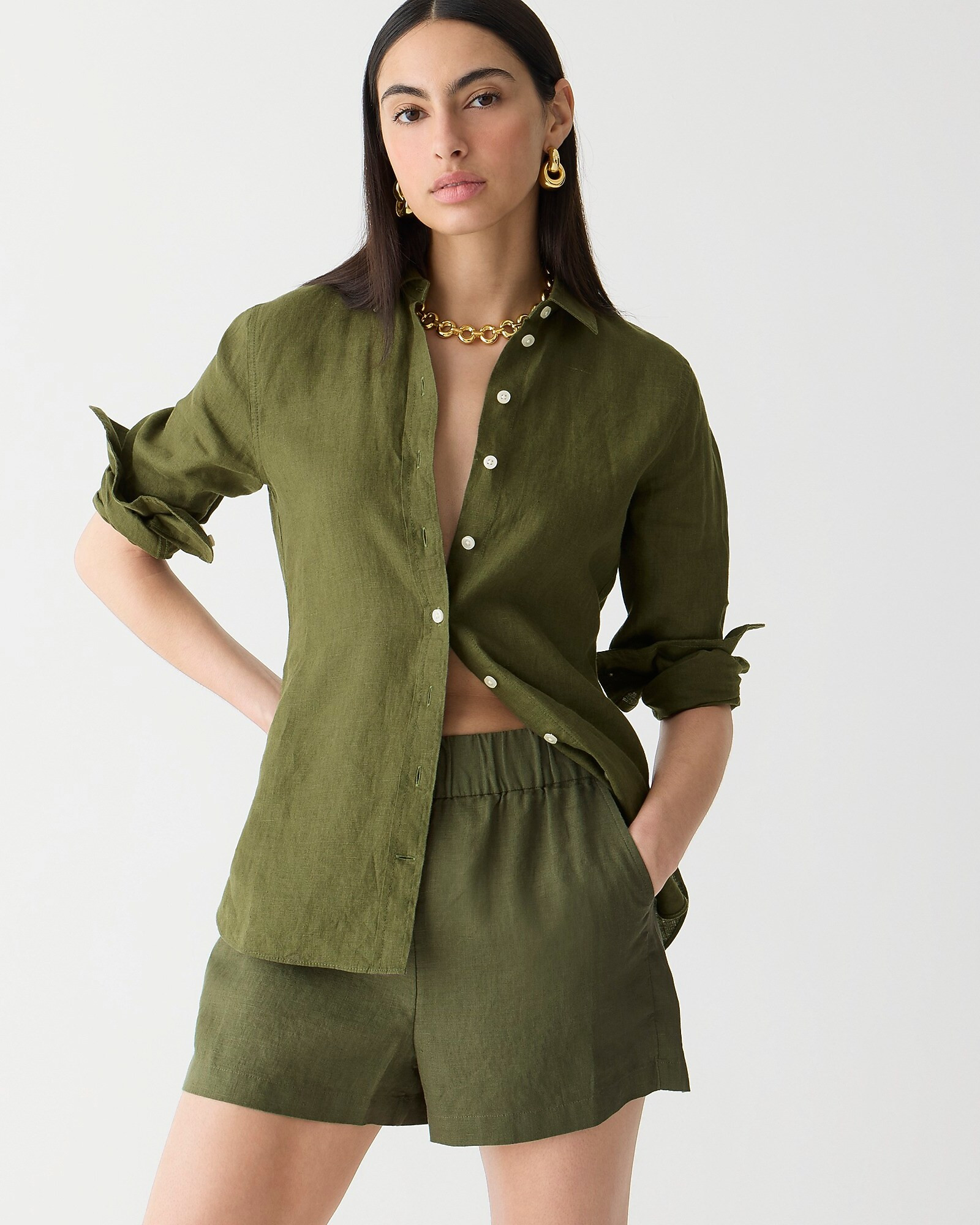 Wren slim shirt in Baird McNutt Irish linen | J. Crew US