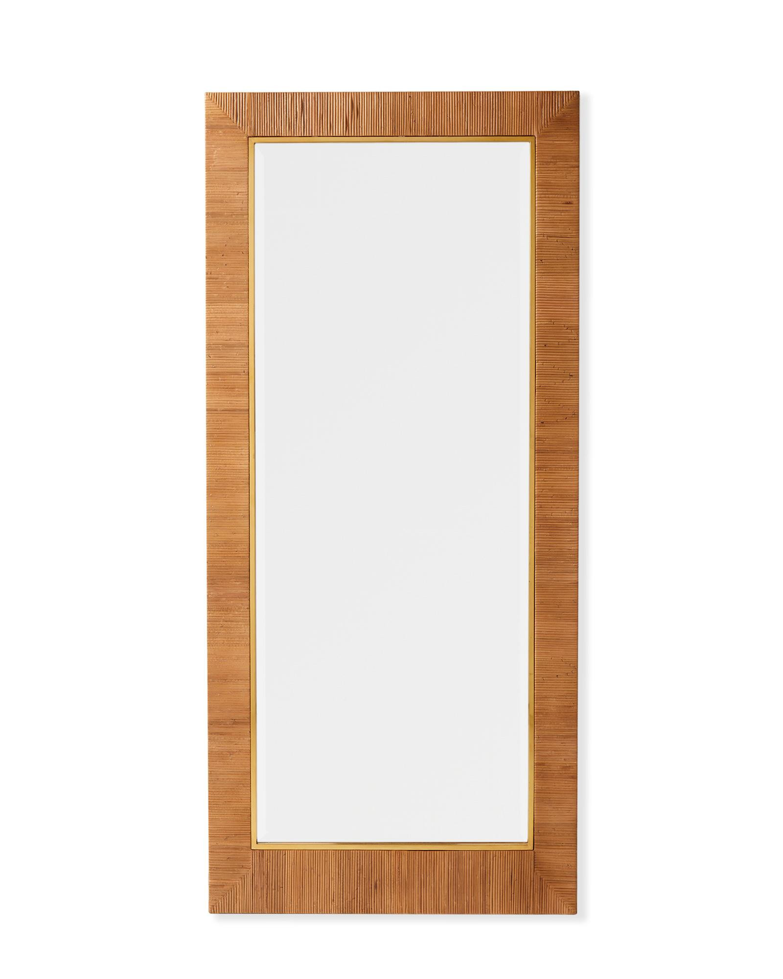 Balboa Rattan Floor Mirror | Serena and Lily