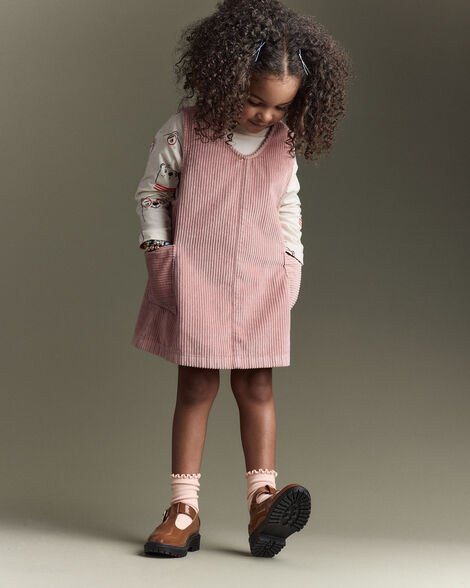 Toddler Girl Otter Pocket Corduroy Jumper - Light Pink | Carter's Inc