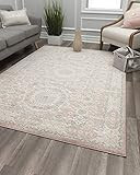 Rugs America Harper Pink Lemonade Vintage Transitional Area Rug 9' x 12' | Amazon (US)