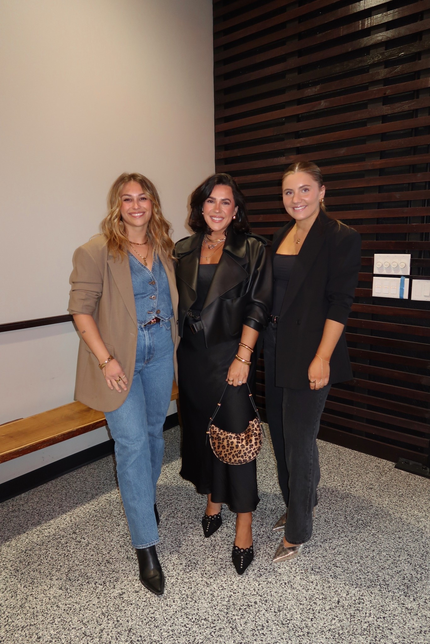 Event night for team balkanina! We attended a charity event and this is what we wore :) I’m size L in dress, M in leather jacket (the Amazon jacket is similar and I have it too and that I do L in) Cassidy is also in size L and Sophia is in tops size M, blazer L, jeans 29/8! 

Girls night out, date night, mom’s night out. 

#LTKWorkwear #LTKStyleTip #LTKMidsize