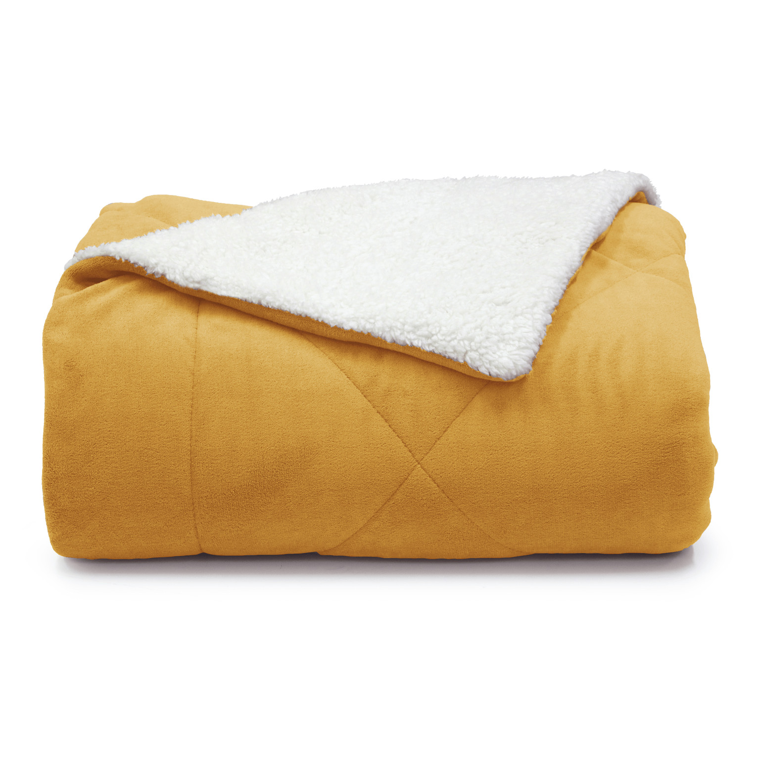 Edredom Dupla Face Sherpa Taupo King Mostarda - ARTEX | Artex (BR)