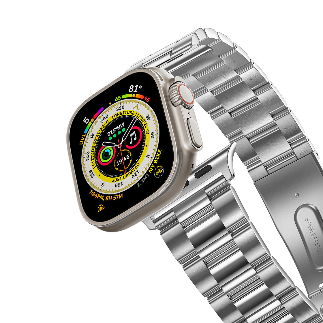 Stainless Steel 3-Link Band - Silver | Casetify (Global)