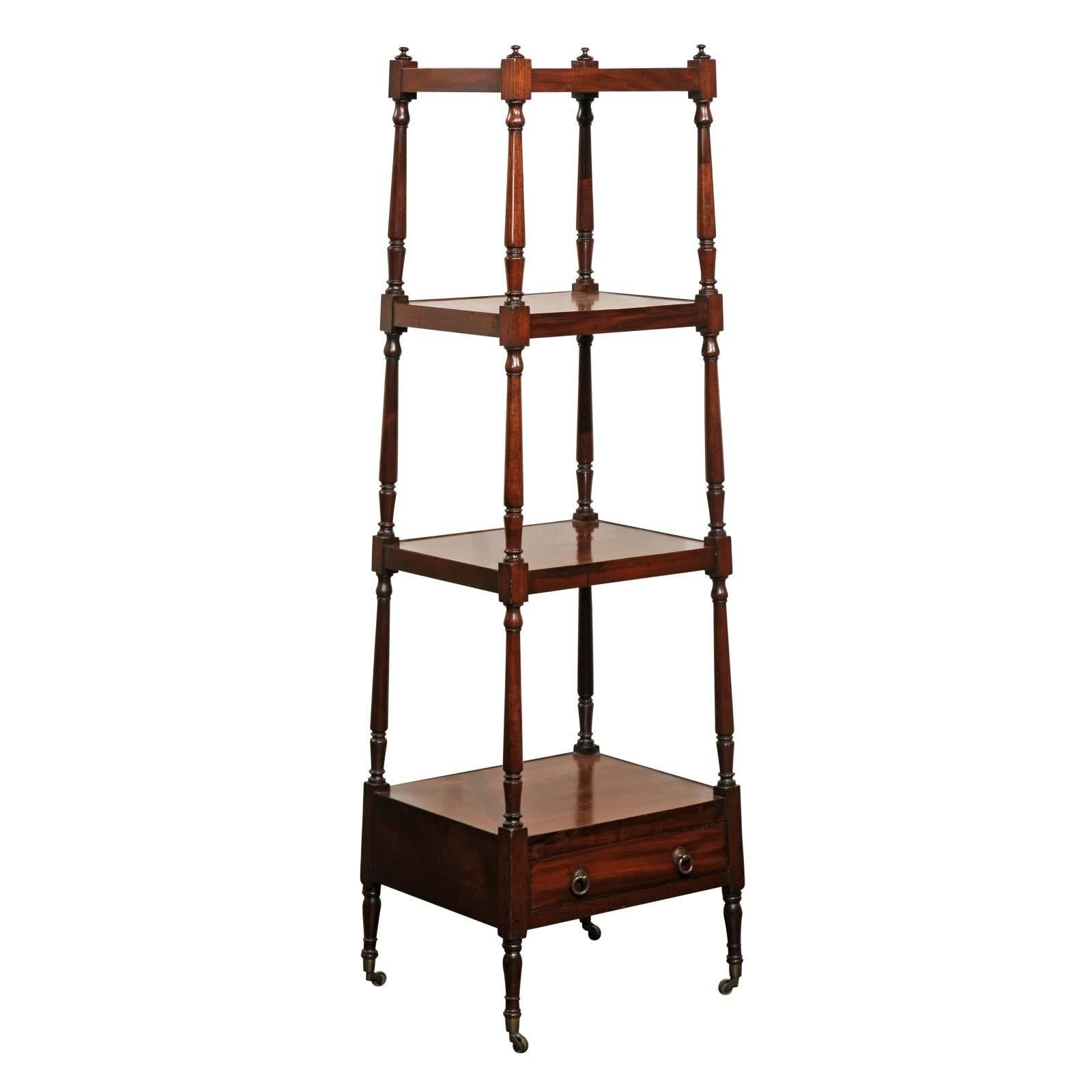 English Mahogany Trolley with Graduated Shelves from the Mid-19th Century | 1stDibs