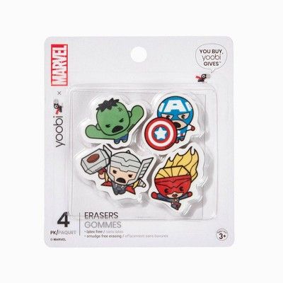 4pk Erasers Avengers - Yoobi™ | Target