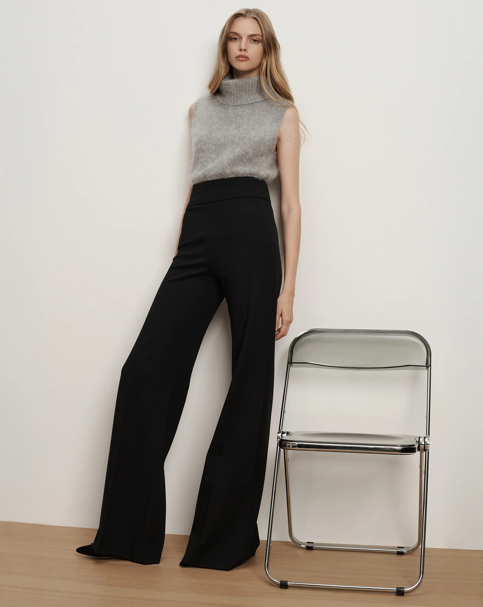 Kalinda Wide-Leg Ponte Pant | Veronica Beard