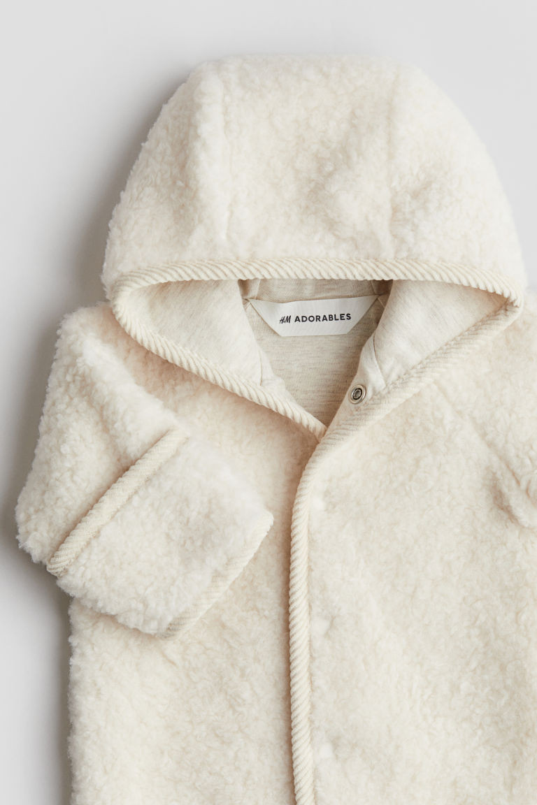 H & M - Wool Teddy Bunting Suit - Beige | H&M (US + CA)