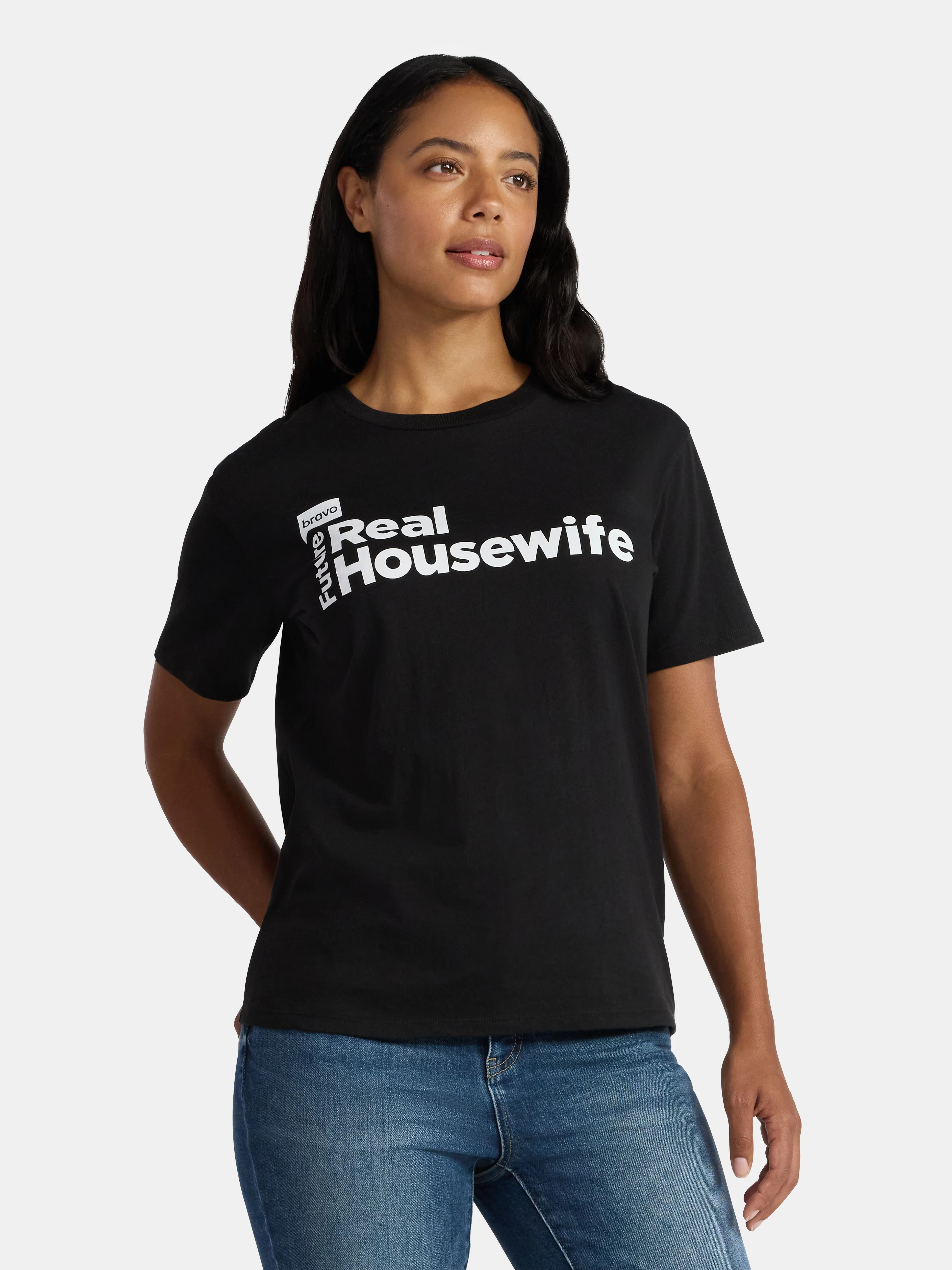 Bravo Women's and Women's Real Housewives Cotton Graphic Tee with Short Sleeves, Sizes XXS-XXL | Walmart (US)