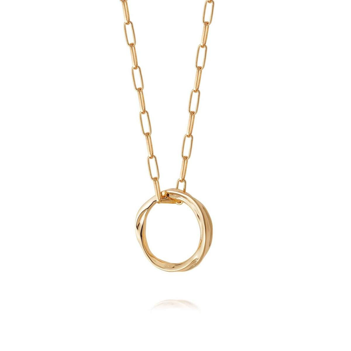 Estée Lalonde Unity Ring Necklace 18Ct Gold Plate | Daisy London Jewellery
