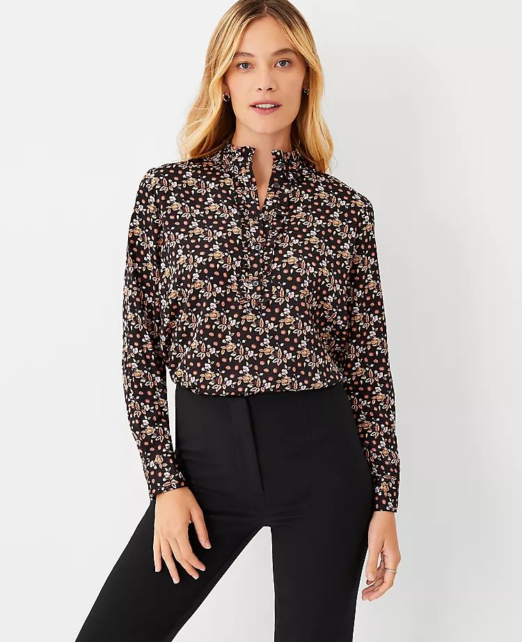 Floral Ruffle Popover | Ann Taylor (US)