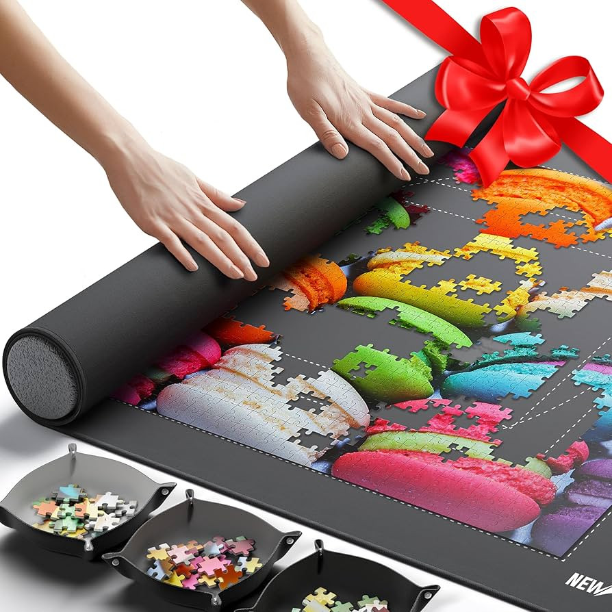 Newverest Jigsaw Puzzle Mat Roll Up, Saver Pad 39.4” x 23.6” Portable Keeper Up to 1000 Piece... | Amazon (US)